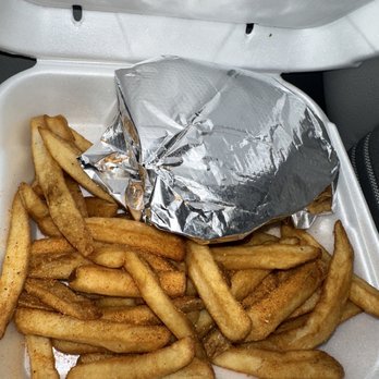 Cook Out - french fries in a styrofoam container - Fast Food Near Me - Greensboro, North Carolina Cook Out - french fries in a styrofoam container - Fast Food Near Me - Greensboro, North Carolina