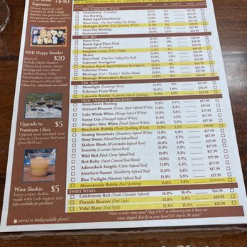 Adirondack Winery - Adirondack Winery  sampling is per person - Beer, Wine & Spirits Near Me - Lake George, New York