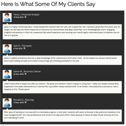 Hypnosis for Healing - My Yelp Business Page is new.  For more testimonials, please visit www.sanfranciscohypnotists.com