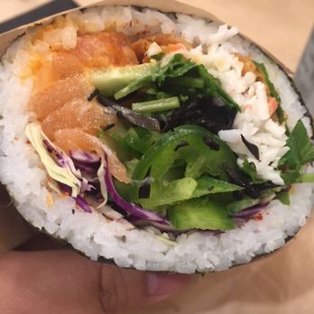 Pokeworks - Salmon siriacha aoli burrito - Poke Near Me - Irvine, California Pokeworks - Salmon siriacha aoli burrito - Poke Near Me - Irvine, California