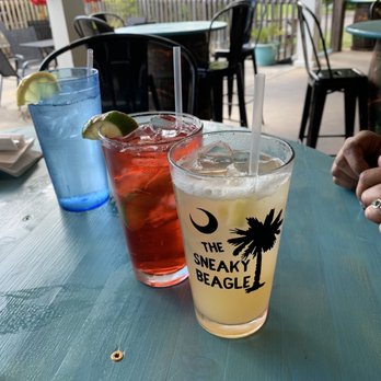 The Sneaky Beagle - Celebrating my birthday. Great drinks. Carolina Girl and Pineapple Crush - Seafood Near Me - Myrtle Beach, South Carolina
