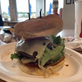 The Beach Plum - Large burger - Ice Cream & Frozen Yogurt Near Me - Epping, New Hampshire