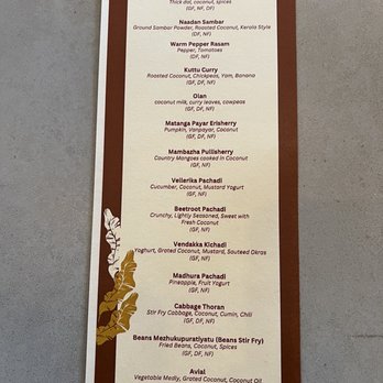 Copra - Onam Sadhya Menu - Indian Near Me - San Francisco, California Copra - Onam Sadhya Menu - Indian Near Me - San Francisco, California