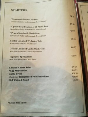 Menu photo 4 Foley's Pub Inch, KY
