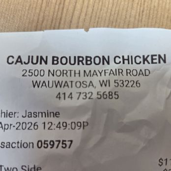 Cajun Bourbon Chicken - Cajun/Creole Near Me - Milwaukee, Wisconsin