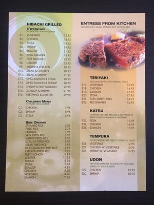 Menu photo 3 E Sushi & Grill Apollo Beach, FL