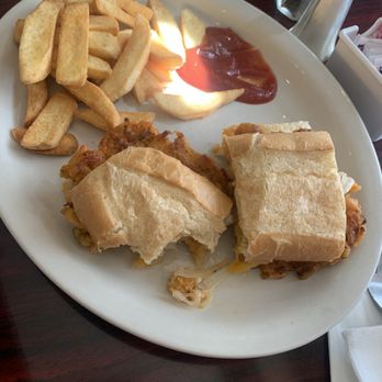 Peter's Steak House - Horrible, salty Crawdad sandwich fake plastic cheese and dry, over cooked fries. - Steakhouses Near Me - Isleton, California