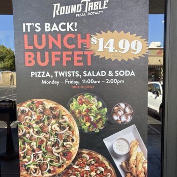 Round Table Pizza - Sign - Pizza Near Me - Citrus Heights, California