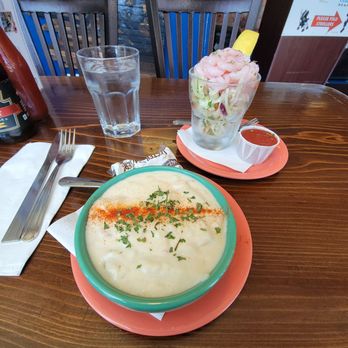 Ocean Bleu At Gino's - Pink Shrimp Cocktail Gino's Homemade Clam Chowder - Seafood Near Me - Newport, Oregon Ocean Bleu At Gino's - Pink Shrimp Cocktail Gino's Homemade Clam Chowder - Seafood Near Me - Newport, Oregon