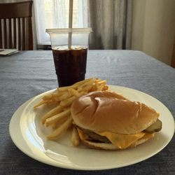 Double Cheeseburger, Small Fries and Small Soda @ home