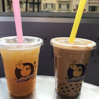 Eggettes - Peach green tea & toffee milk tea - Desserts Near Me - San Francisco, California Eggettes - Peach green tea & toffee milk tea - Desserts Near Me - San Francisco, California