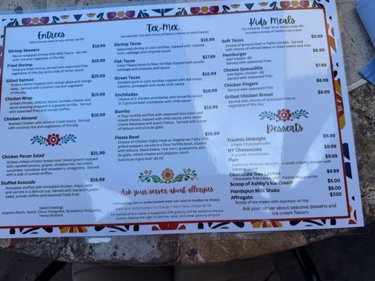 Menu photo 1 The OASIS on Lake Travis Austin, TX Menu photo 1 The OASIS on Lake Travis Austin, TX