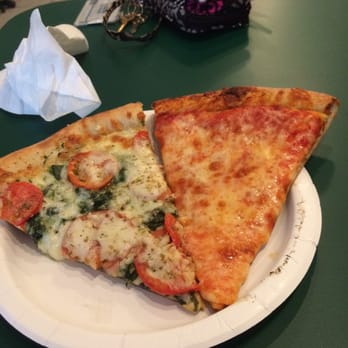 Napoli Pizzeria - A slice of white with spinach and tomato and a slice of cheese... $4.39 w tax - Pizza Near Me - Pittsburgh, Pennsylvania Napoli Pizzeria - A slice of white with spinach and tomato and a slice of cheese... $4.39 w tax - Pizza Near Me - Pittsburgh, Pennsylvania