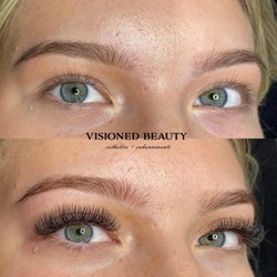 Visioned Beauty - Hybrid eyelash extensions before and after