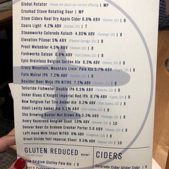 Root Down DIA - Beer menu - New American Near Me - Denver, Colorado Root Down DIA - Beer menu - New American Near Me - Denver, Colorado