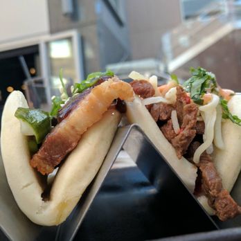 Bar Bao - Top two favs: crispy pork belly and bulgogi cheesesteak. - Asian Fusion Near Me - Arlington, Virginia