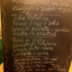 Trattoria Vichi - Tabellone menu
