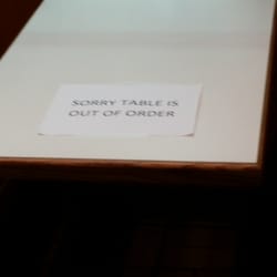 Jocko's Chicken & Seafood - This table was "out of order"!