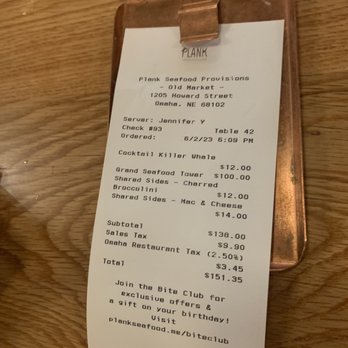 Plank Provisions - Damage for 2 - Seafood Near Me - Omaha, Nebraska
