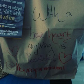 iBurger - Super sweet message!!! - Burgers Near Me - Miami, Florida