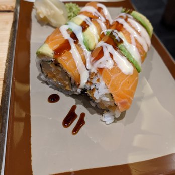 Ami Sushi - one of the specialty rolls. - Sushi Bars Near Me - Oakville, Ontario Ami Sushi - one of the specialty rolls. - Sushi Bars Near Me - Oakville, Ontario