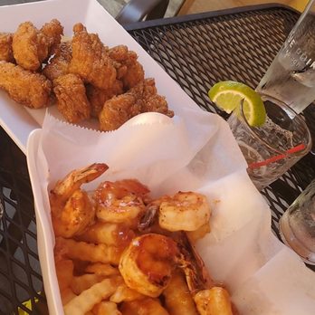 Essence Bar - Spicy & Sweet Shrimp and French fries - Soul Food Near Me - Brooklyn, New York