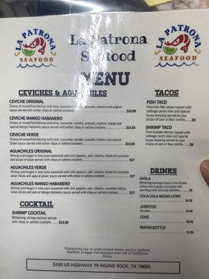 Menu photo 4 La Patrona Seafood Round Rock, TX Menu photo 4 La Patrona Seafood Round Rock, TX