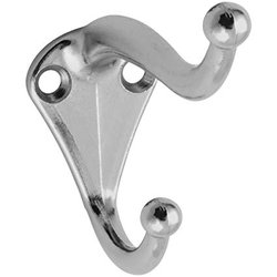 Hardware & Apartment Supply - National Hardware Coat/ Hat Hooks Nickel Finish ( 2 piece)
