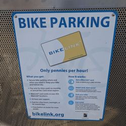 SACRT Light Rail - Iron Point Station - Instructions for bike lockers.