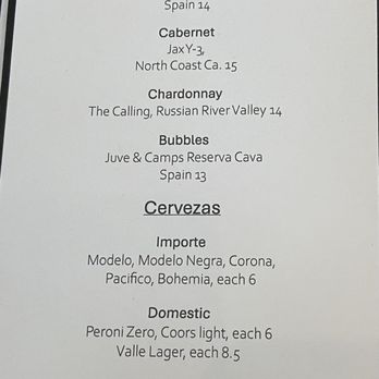 Karajillo & Co - Wine menu - Coffee & Tea Near Me - Reno, Nevada
