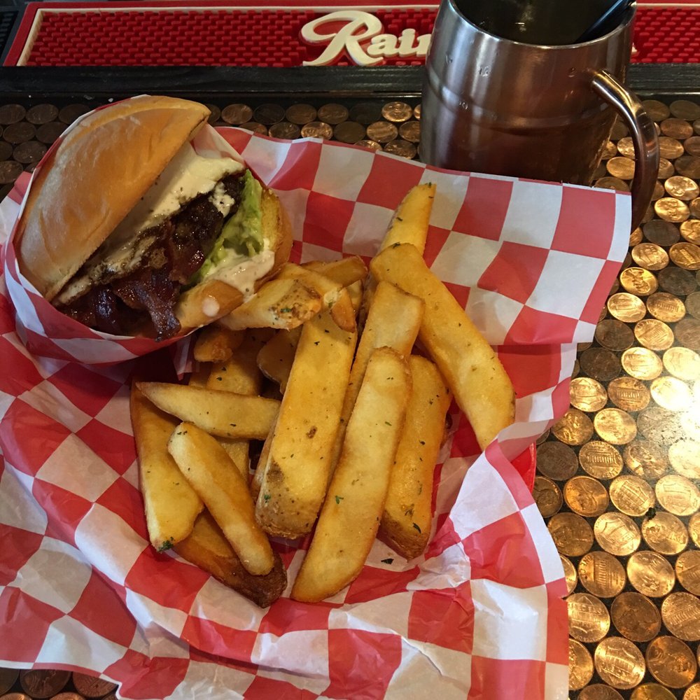 Sam's Tavern - The 50/50 Burger with Fried Egg (Added). It's was OK... The steak fries were better. - Burgers Near Me - Seattle, Washington Sam's Tavern - The 50/50 Burger with Fried Egg (Added). It's was OK... The steak fries were better. - Burgers Near Me - Seattle, Washington