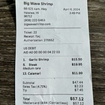 Big Wave Shrimp - Seafood Near Me - Haleiwa, Hawaii