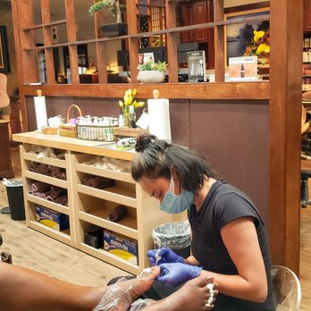NuZen Spa - Lynn taking care of my mom's feet. - Day Spas Near Me - Oceanside, New York
