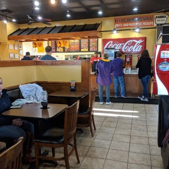 Zaxbys - Dining room view of front counter while waiting for food. - Fast Food Near Me - Dawsonville, Georgia
