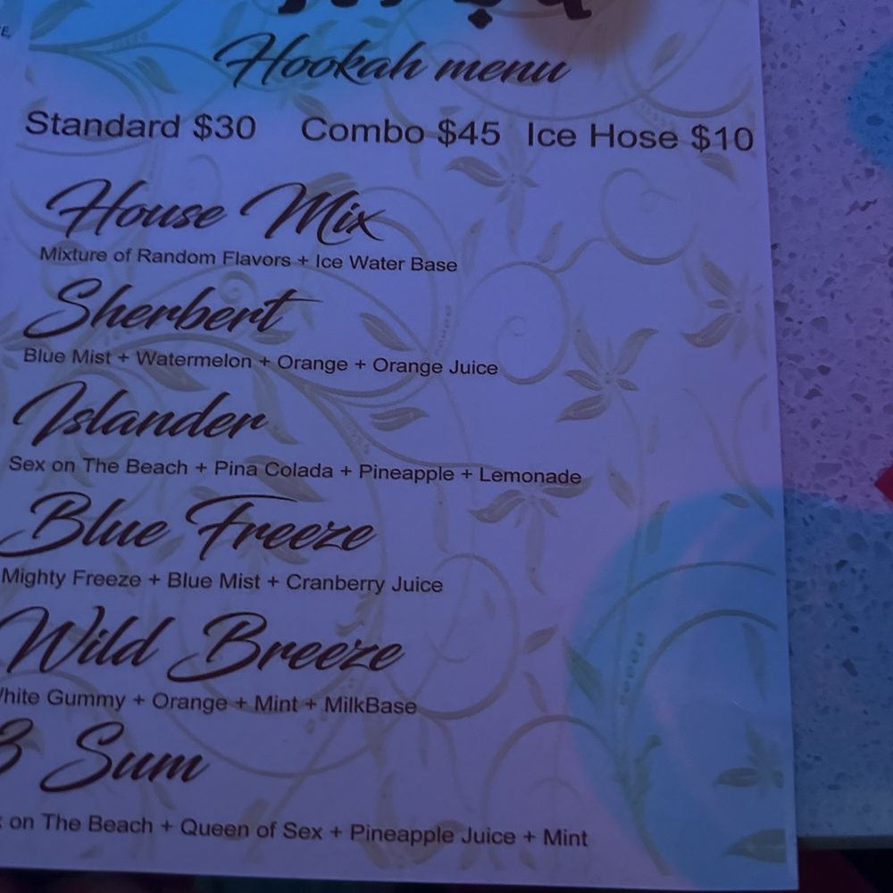 Mirza Hookah Lounge - Menu - Hookah Bars Near Me - Lawrenceville, Georgia