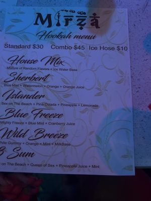 Menu photo 2 Mirza Hookah Lounge Lawrenceville, GA