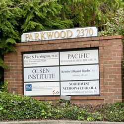 NW Neuropsychology Learning Behavior Services PS - Parkwood 2370 Sign: Northwest Neuropsychology