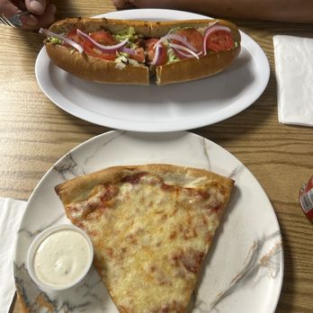 Rossi's Pizza & Italian - Plain slice & cheesesteak hoagie "California cheesesteak" - Italian Near Me - Emmaus, Pennsylvania Rossi's Pizza & Italian - Plain slice & cheesesteak hoagie "California cheesesteak" - Italian Near Me - Emmaus, Pennsylvania