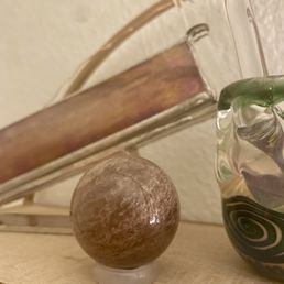 Strawberry quartz sphere