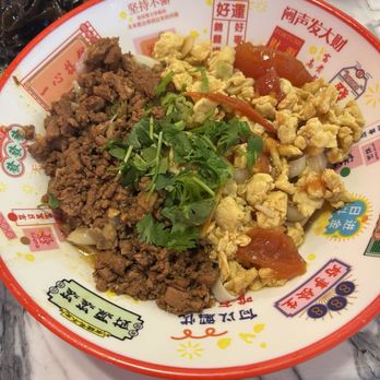 Li's Knife Cut Noodle - F03. Tomato Egg & Spicy Stir Pork Noodles - Noodles Near Me - San Mateo, California
