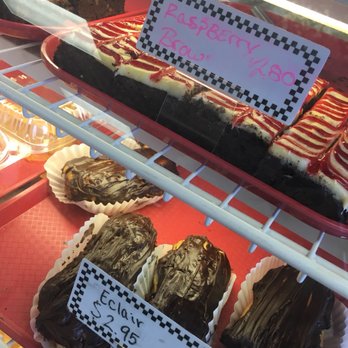 Monona Bakery & Eatery - Raspberry brownie and chocolate eclairs. - Breakfast & Brunch Near Me - Madison, Wisconsin Monona Bakery & Eatery - Raspberry brownie and chocolate eclairs. - Breakfast & Brunch Near Me - Madison, Wisconsin