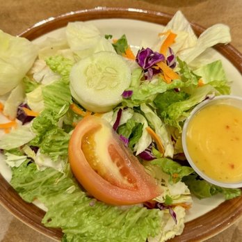 Polonia Restaurant - Small side salad with dressing (Creamy Italian) on the side - Polish Near Me - Hamtramck, Michigan