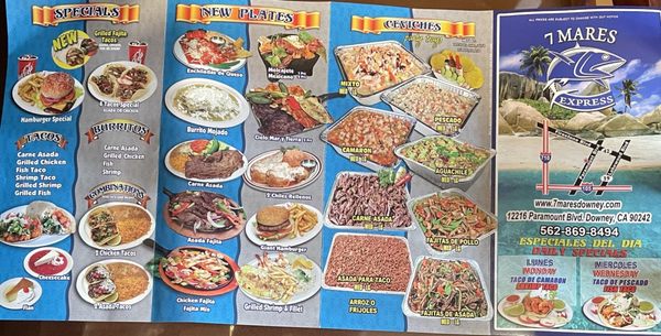 Menu photo 8 El 7 Mares Express Downey, CA