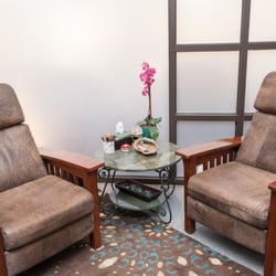 Victory Energy Wellness - Jolene's office where you can relax and release trapped emotions and stress in these comfortable recliners.