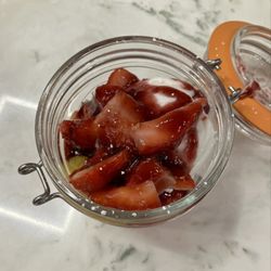 University Of Cambridge - Mango, strawberry, and coconut sundae