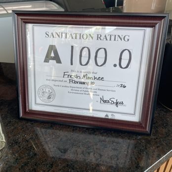 Fresh Monkee- Kernersville - 100% Sanitation Rating! - Juice Bars & Smoothies Near Me - Kernersville, North Carolina Fresh Monkee- Kernersville - 100% Sanitation Rating! - Juice Bars & Smoothies Near Me - Kernersville, North Carolina