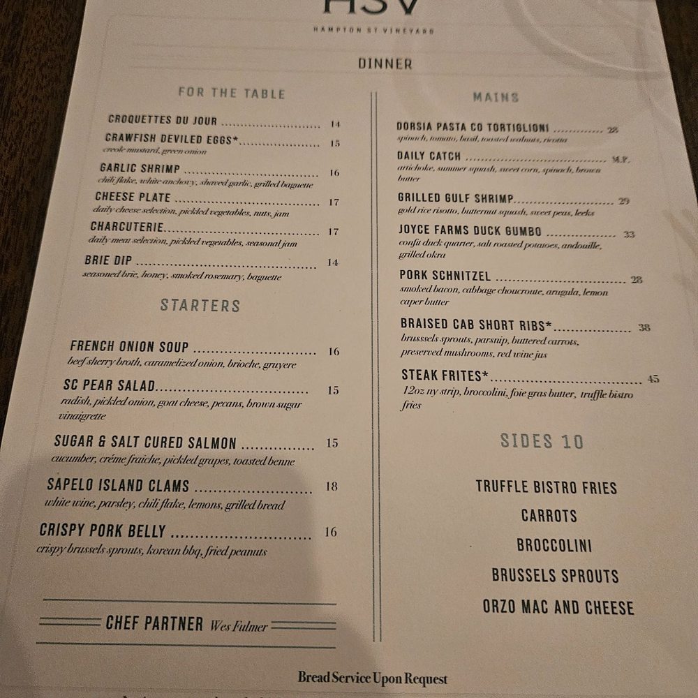 Hampton Street Vineyard - Restaurant Week menu - New American Near Me - Columbia, South Carolina Hampton Street Vineyard - Restaurant Week menu - New American Near Me - Columbia, South Carolina