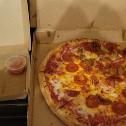 Mama DeLuca's Pizzeria - Large two topping pizza and "cheese bread"