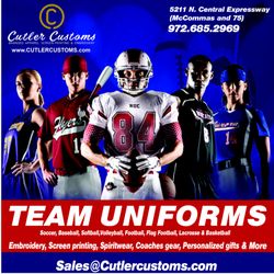 Cutler Customs - Team uniforms for all sports. High quality, quick lead time.