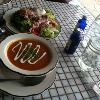 Hillside Farmacy - Panzanella salad and sweet potato soup - New American Near Me - Austin, Texas